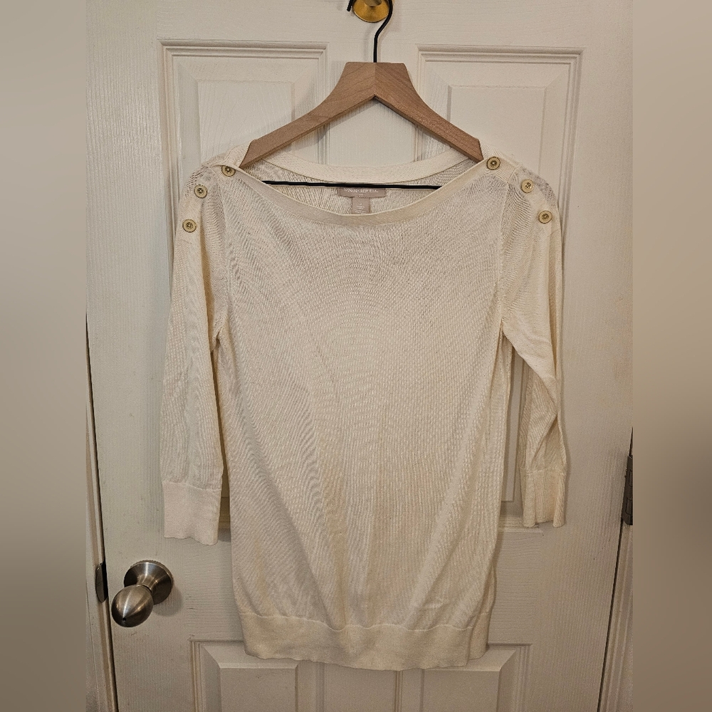 Banana Republic Cream Knit Top